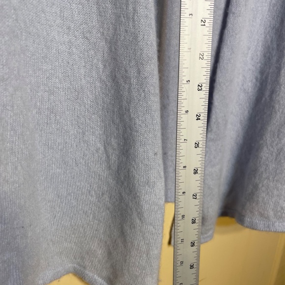 Cashmere Light Blue Open Cardigan - Picture 6 of 6